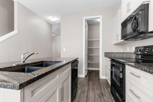 702-125 Caribou Crescent, Red Deer, AB - Indoor Photo Showing Kitchen With Double Sink With Upgraded Kitchen