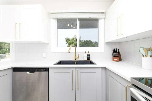 10 Odstone Green, Red Deer, AB - Indoor Photo Showing Kitchen With Double Sink With Upgraded Kitchen