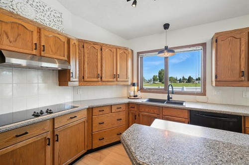 14 Denison Crescent, Red Deer, AB - Indoor Photo Showing Kitchen With Double Sink