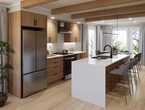 624-608 7 Avenue, Canmore, AB - Indoor Photo Showing Kitchen With Upgraded Kitchen