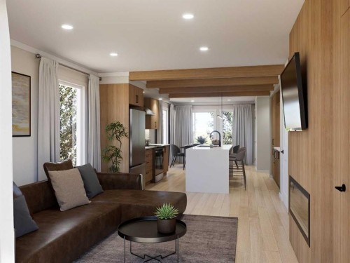 624-608 7 Avenue, Canmore, AB - Indoor Photo Showing Living Room