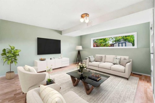 45 Northstar Drive, Lacombe, AB - Indoor Photo Showing Living Room