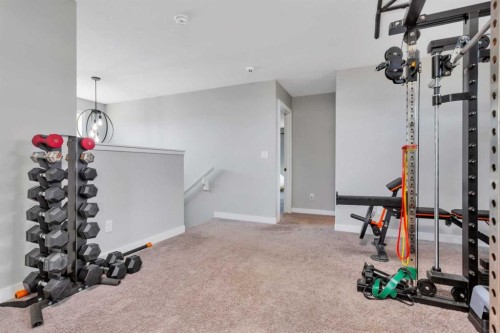 22 Bardwell Way, Sylvan Lake, AB - Indoor Photo Showing Gym Room