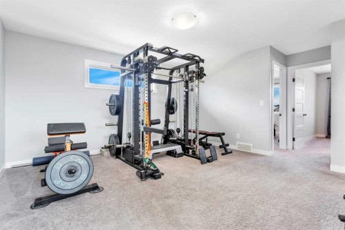 22 Bardwell Way, Sylvan Lake, AB - Indoor Photo Showing Gym Room