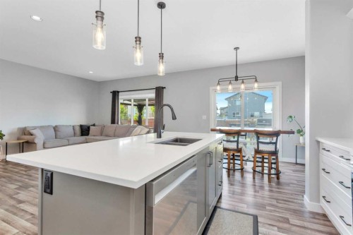 22 Bardwell Way, Sylvan Lake, AB - Indoor Photo Showing Kitchen With Double Sink With Upgraded Kitchen