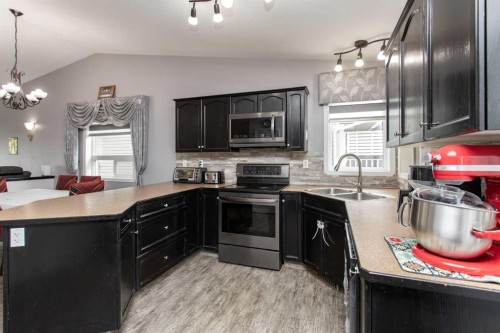 71 Vanier Drive, Red Deer, AB - Indoor Photo Showing Kitchen With Double Sink