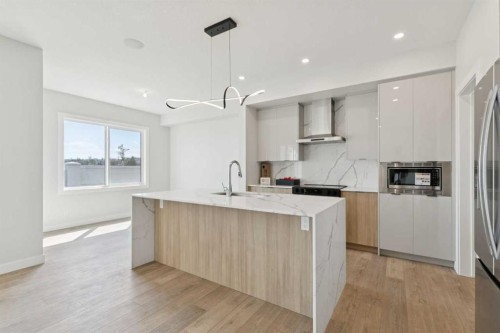 162 Drystone Way Nw, Calgary, AB - Indoor Photo Showing Kitchen With Upgraded Kitchen