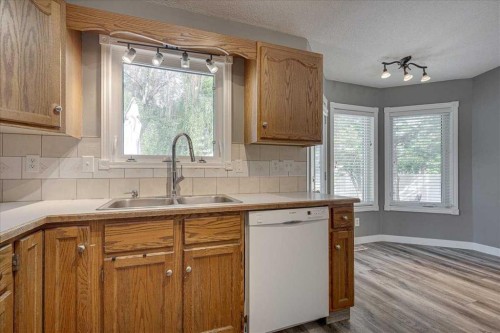 134 Douglas Avenue, Red Deer, AB - Indoor Photo Showing Kitchen With Double Sink