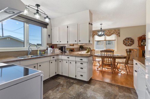 4609 45 Street, Camrose, AB - Indoor Photo Showing Kitchen With Double Sink