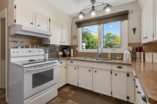 4609 45 Street, Camrose, AB - Indoor Photo Showing Kitchen With Double Sink