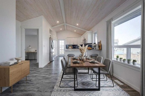 58 Ranchers Close, Lacombe, AB - Indoor Photo Showing Dining Room