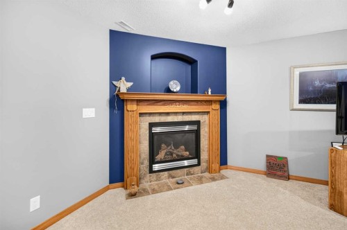 431-400 Ramage Close, Red Deer, AB - Indoor Photo Showing Living Room With Fireplace