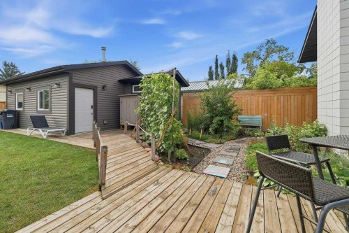 49 Macfarlane Avenue, Red Deer, AB - Outdoor With Deck Patio Veranda With Exterior