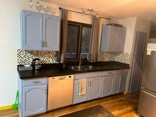 5118 Alexander Avenue, Coronation, AB - Indoor Photo Showing Kitchen With Double Sink