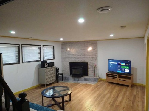 5118 Alexander Avenue, Coronation, AB - Indoor With Fireplace