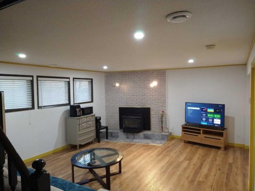 5118 Alexander Avenue, Coronation, AB - Indoor With Fireplace