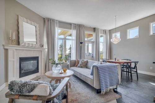 96 Valentine Crescent, Red Deer, AB - Indoor Photo Showing Living Room With Fireplace