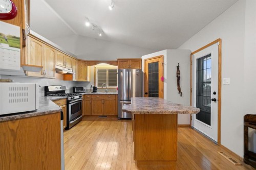 6308 30 Avenue, Camrose, AB - Indoor Photo Showing Kitchen With Stainless Steel Kitchen