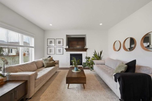 10 Viceroy Crescent, Olds, AB - Indoor Photo Showing Living Room With Fireplace