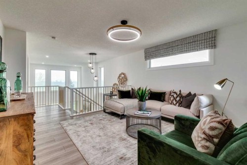 59 Creekside Rise Sw, Calgary, AB - Indoor Photo Showing Living Room