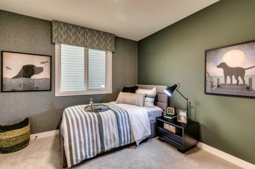 59 Creekside Rise Sw, Calgary, AB - Indoor Photo Showing Bedroom