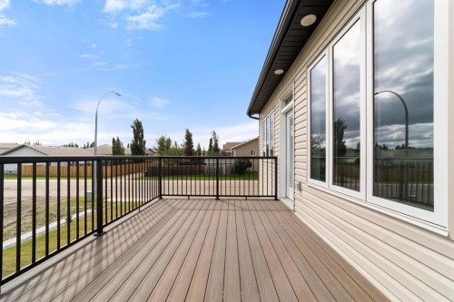 5737 55 Avenue, Camrose, AB - Outdoor With Deck Patio Veranda With Exterior