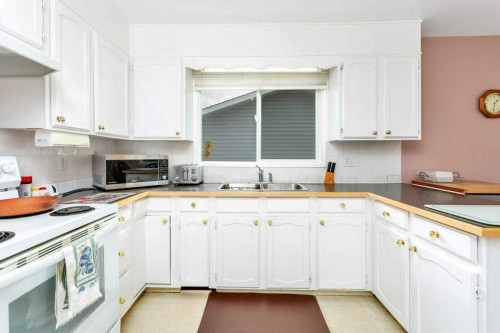 6739 59Th Avenue, Red Deer, AB - Indoor Photo Showing Kitchen With Double Sink