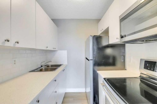 207-4820 47 Avenue, Red Deer, AB - Indoor Photo Showing Kitchen With Double Sink