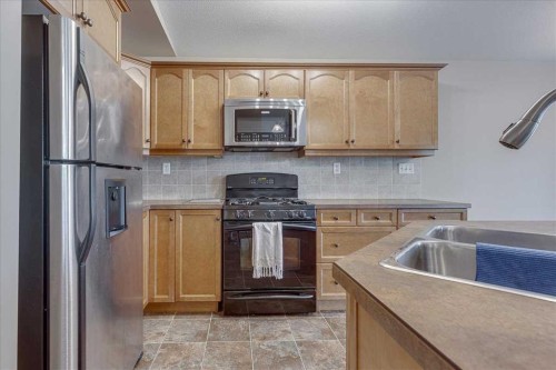 44 Osler Crescent, Red Deer, AB - Indoor Photo Showing Kitchen With Double Sink