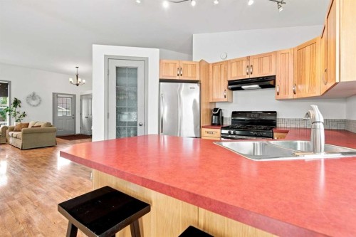 132 Downing Close, Red Deer, AB - Indoor Photo Showing Kitchen With Double Sink