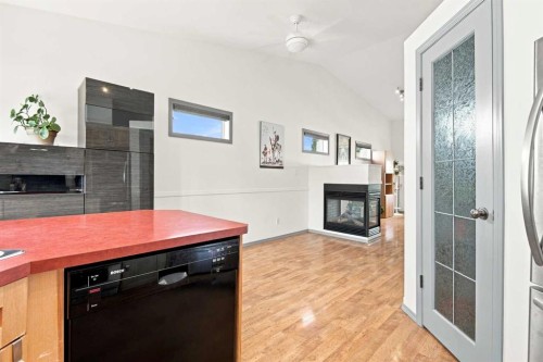 132 Downing Close, Red Deer, AB - Indoor With Fireplace
