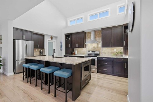 73 Lalor Drive, Red Deer, AB - Indoor Photo Showing Kitchen With Stainless Steel Kitchen With Upgraded Kitchen