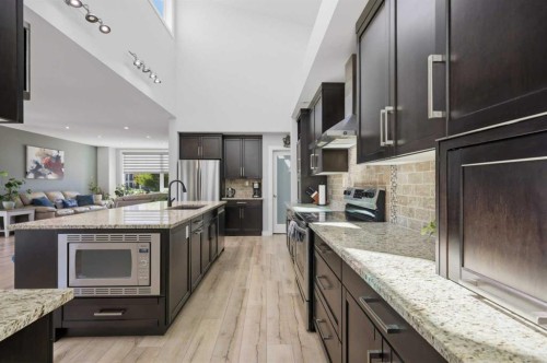 73 Lalor Drive, Red Deer, AB - Indoor Photo Showing Kitchen With Stainless Steel Kitchen With Upgraded Kitchen