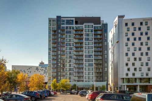503-450 8 Avenue Se, Calgary, AB - Outdoor With Balcony With Facade