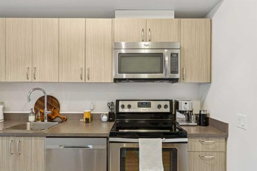 503-450 8 Avenue Se, Calgary, AB - Indoor Photo Showing Kitchen With Stainless Steel Kitchen With Upgraded Kitchen