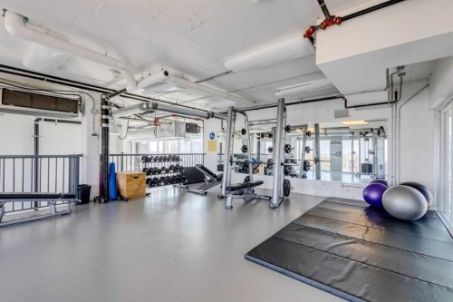 503-450 8 Avenue Se, Calgary, AB - Indoor Photo Showing Gym Room