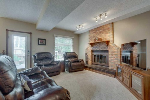 6 Ramsey Avenue, Red Deer, AB - Indoor Photo Showing Living Room With Fireplace