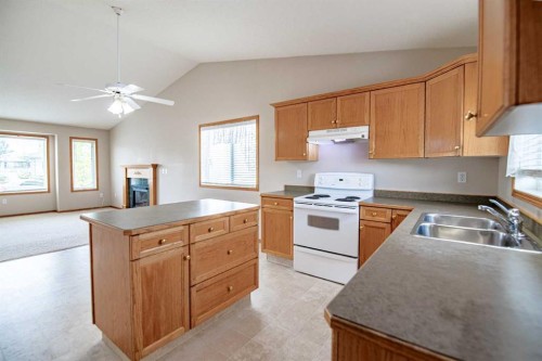 19 Fulmar Close, Sylvan Lake, AB - Indoor Photo Showing Kitchen With Double Sink