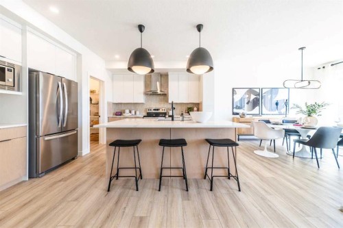 381 Sora Park Se, Calgary, AB - Indoor Photo Showing Kitchen With Stainless Steel Kitchen With Upgraded Kitchen