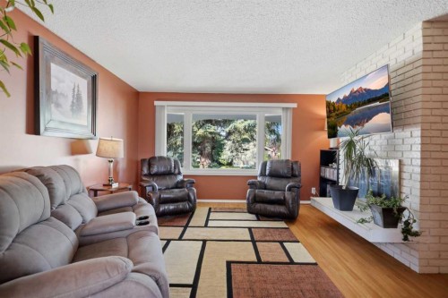 7 Halman Crescent, Red Deer, AB - Indoor Photo Showing Living Room With Fireplace
