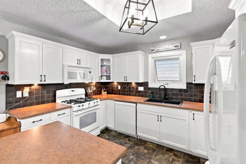 62 Rupert Crescent, Red Deer, AB - Indoor Photo Showing Kitchen With Double Sink
