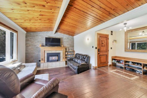 9 Cronquist Close, Red Deer, AB - Indoor Photo Showing Living Room With Fireplace