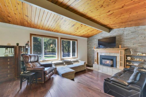 9 Cronquist Close, Red Deer, AB - Indoor Photo Showing Living Room With Fireplace