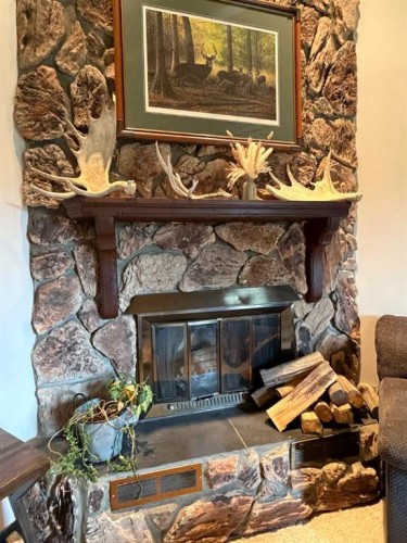 107 Balaclava Street, Veteran, AB - Indoor With Fireplace