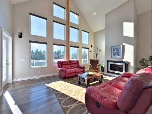 2301 Tecumseh Road, Rural Crowsnest Pass, AB - Indoor Photo Showing Living Room With Fireplace