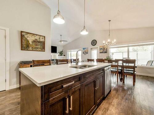 249 Greenwood Road, Coalhurst, AB - Indoor Photo Showing Kitchen With Double Sink