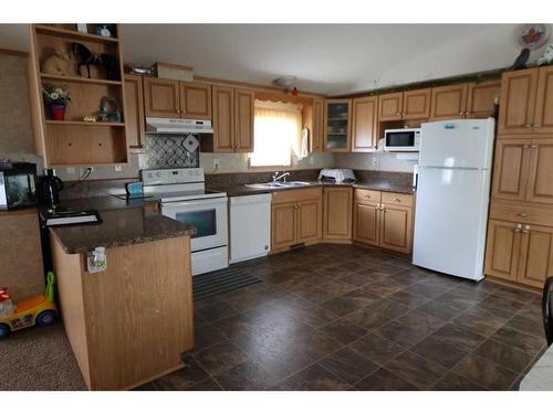 720 2 Street North, Grassy Lake, AB - Indoor Photo Showing Kitchen With Double Sink
