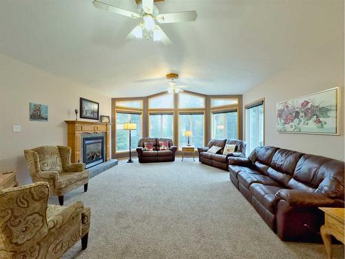 1802 Evergreen Drive, Hillcrest, AB - Indoor Photo Showing Living Room With Fireplace