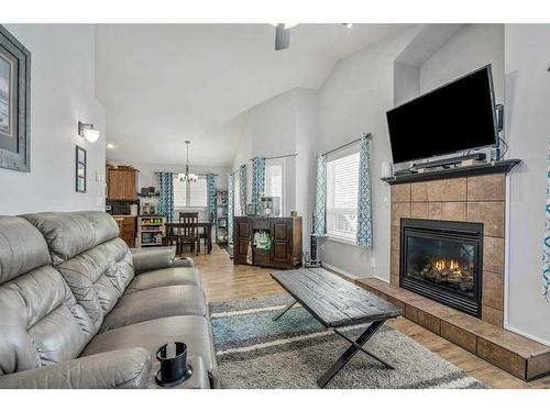 1122 Briar Road, Pincher Creek, AB - Indoor Photo Showing Living Room With Fireplace