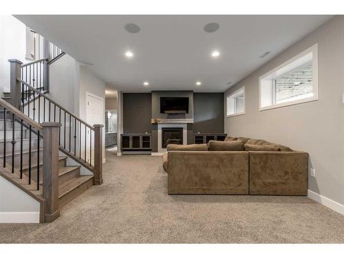 2510 Aspen Drive, Coaldale, AB - Indoor With Fireplace